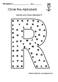 Identify Alphabets Worksheets, Letter Worksheets for Preschool,Teachers